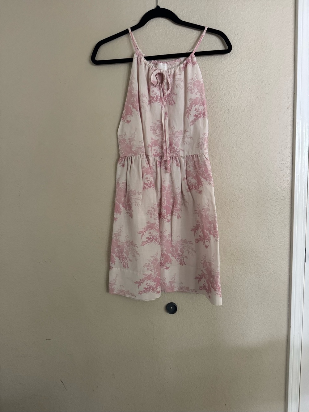 Posse Pink and Cream Toile Mini Dress